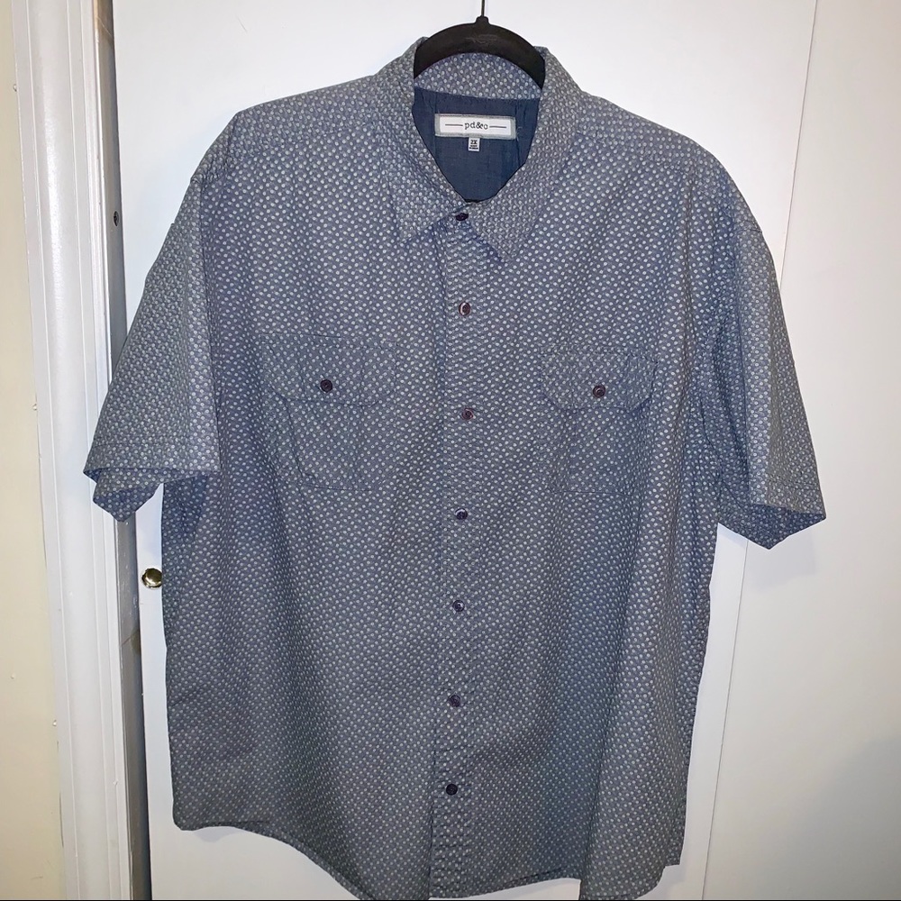 PD&C mens Short Sleeve Button Down